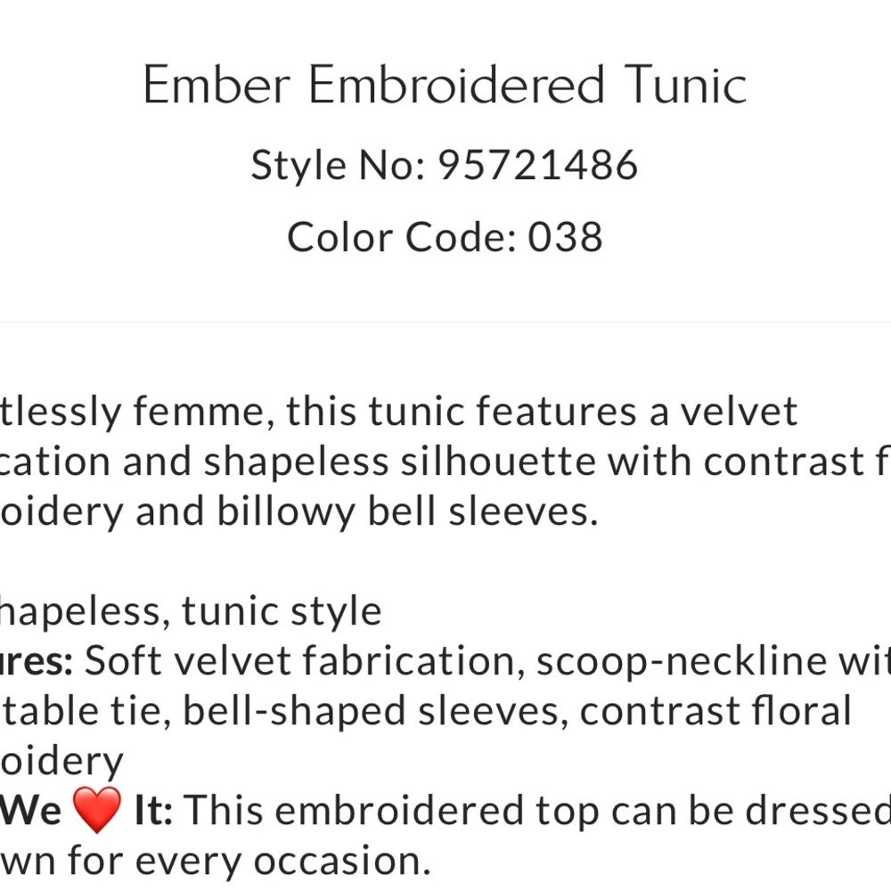 SALE! NWT Free People Ember Embroidered Tunic size medium - Picture 5 of 7